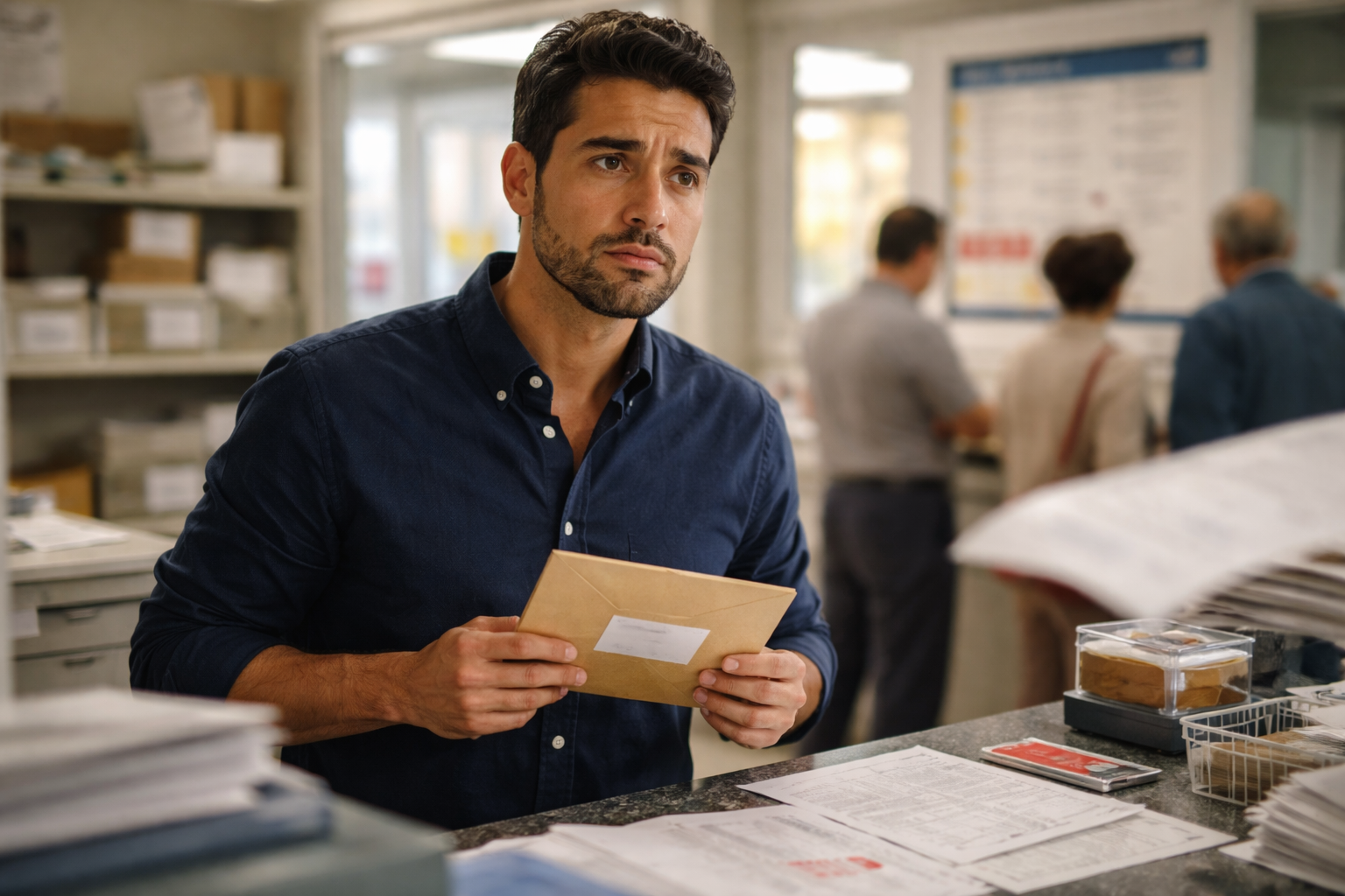 Caos en la oficina postal enviando la carta de no renovacion de contrato de arrendamiento