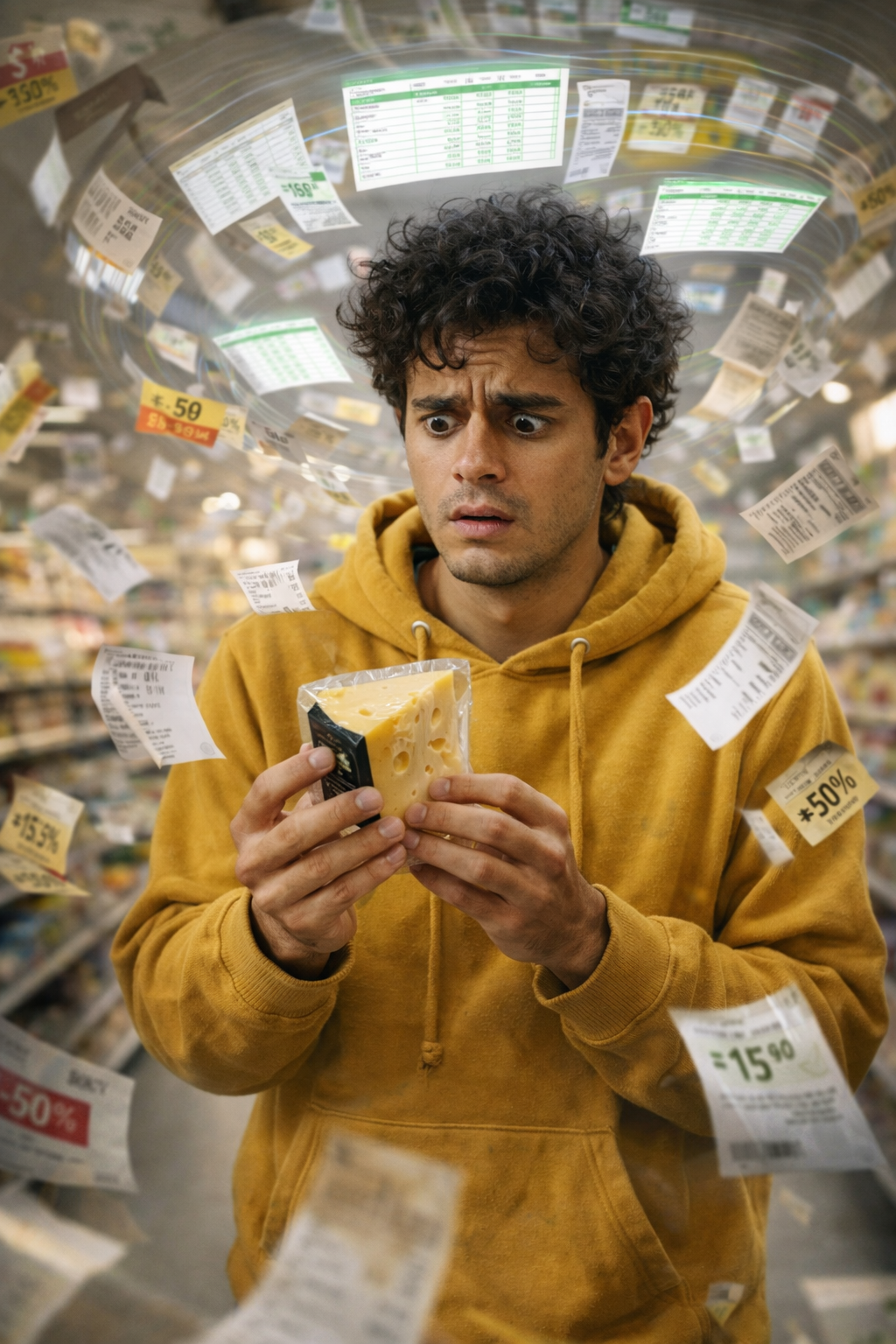 Joven asustado necesitando una estrategia financiera para vivir solo en Colombia